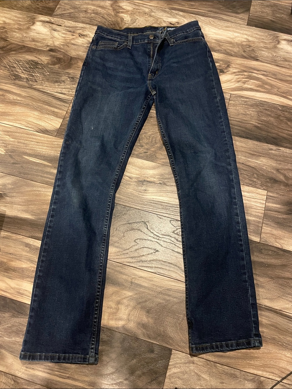George Men's Dark Indigo Straight Leg Jeans 30x32